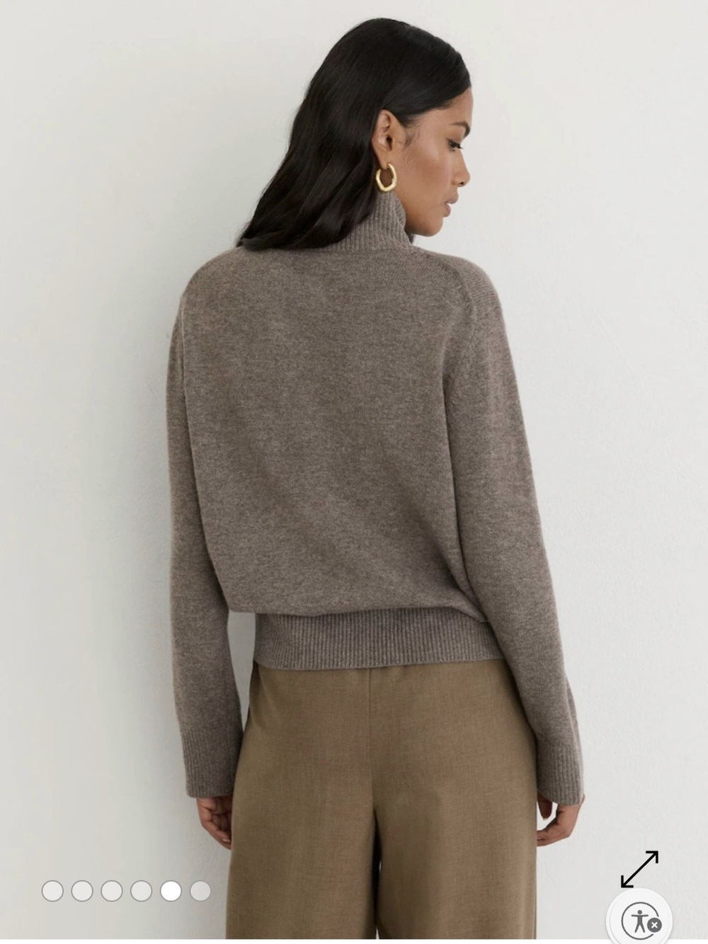 Reiss Saffron Wool Cashmere Half Zip Jumper Xs $265 - Picture 5 of 7